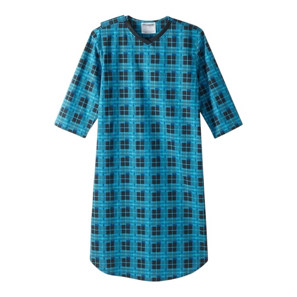 SILVERTS Men's Flannel Hospital & Home Care Gown (two gowns in this listing) - Picture 10 of 15